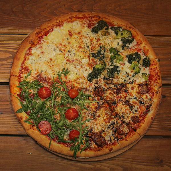 PIZZA Chrupiący spód, aromatyczny sos pomidorowy, rozciągający się ser mozzarella i świeże składniki